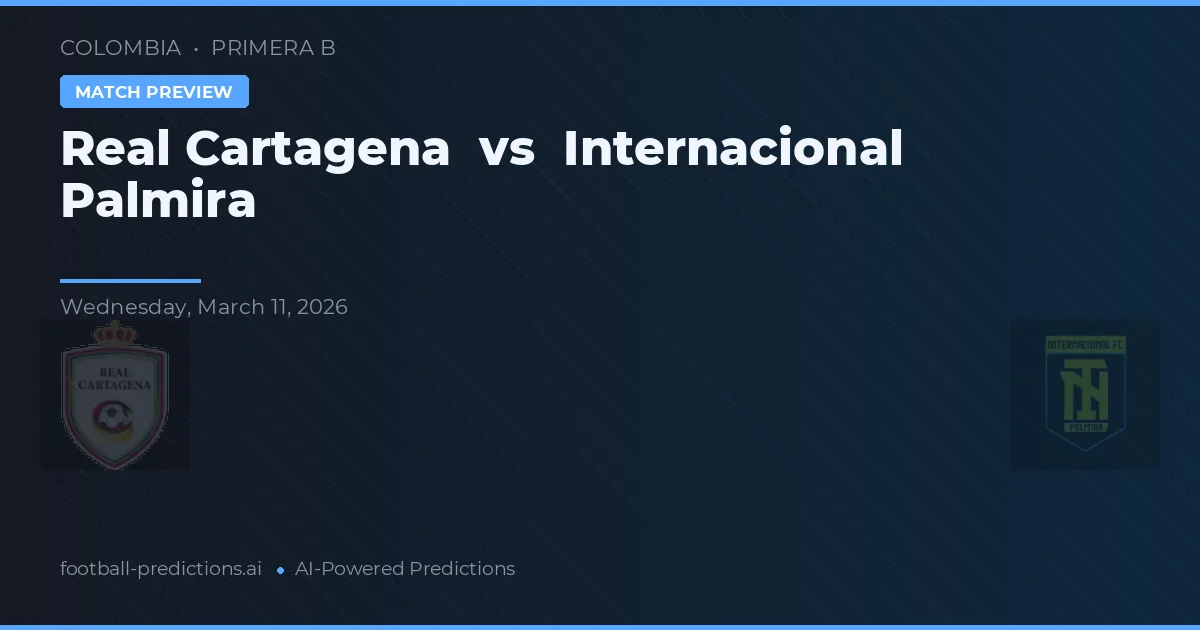 Real Cartagena vs Internacional Palmira — matchtips och förhandstitt