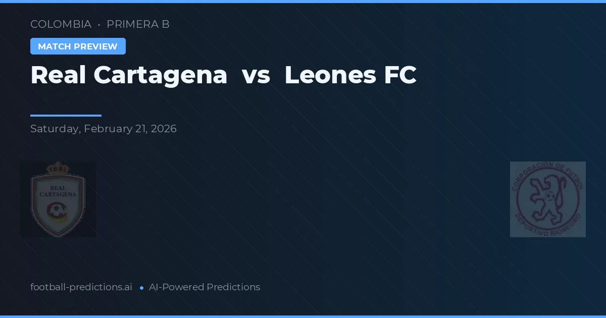 Real Cartagena vs Leones FC — matchtips och förhandstitt
