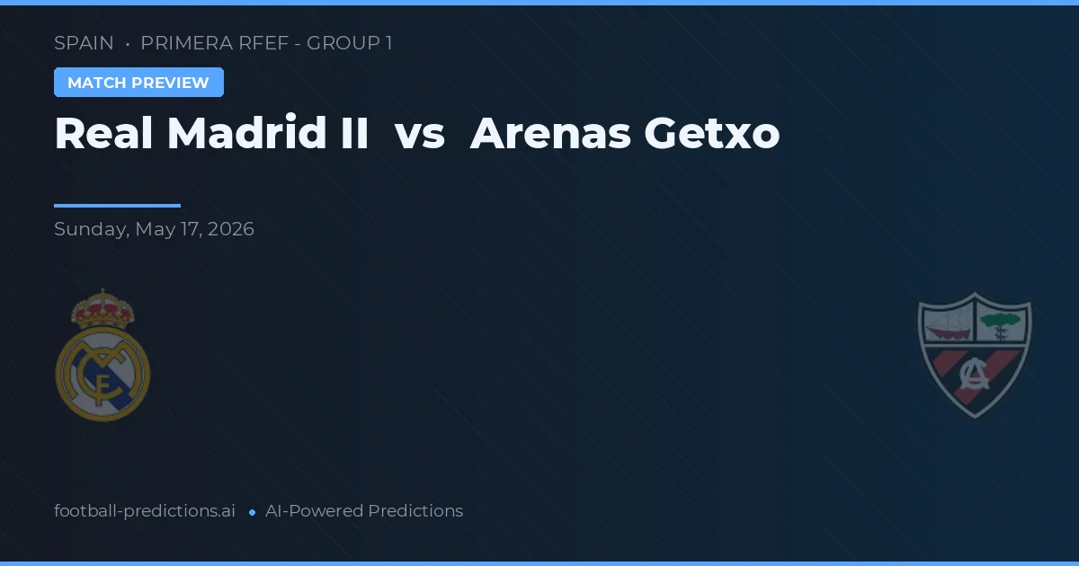 Real Madrid vs Arenas Getxo — matchtips och förhandstitt