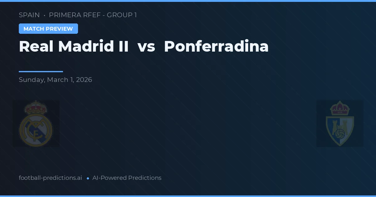 Real Madrid vs Ponferradina — matchtips och förhandstitt