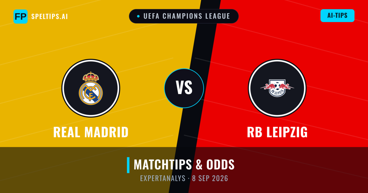 Real Madrid vs RB Leipzig — matchtips och förhandstitt
