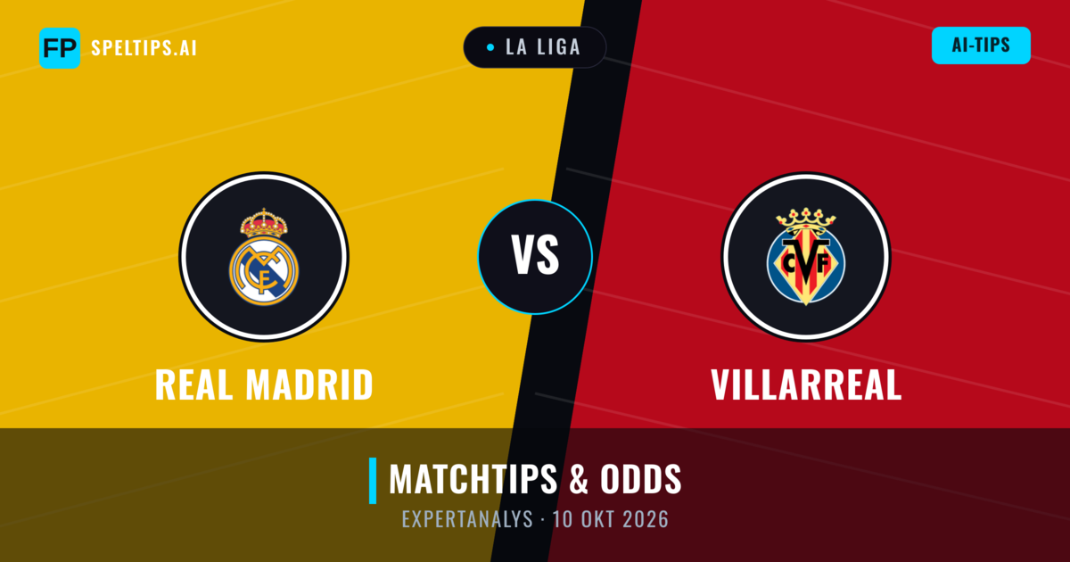 Real Madrid vs Villarreal — matchtips och förhandstitt
