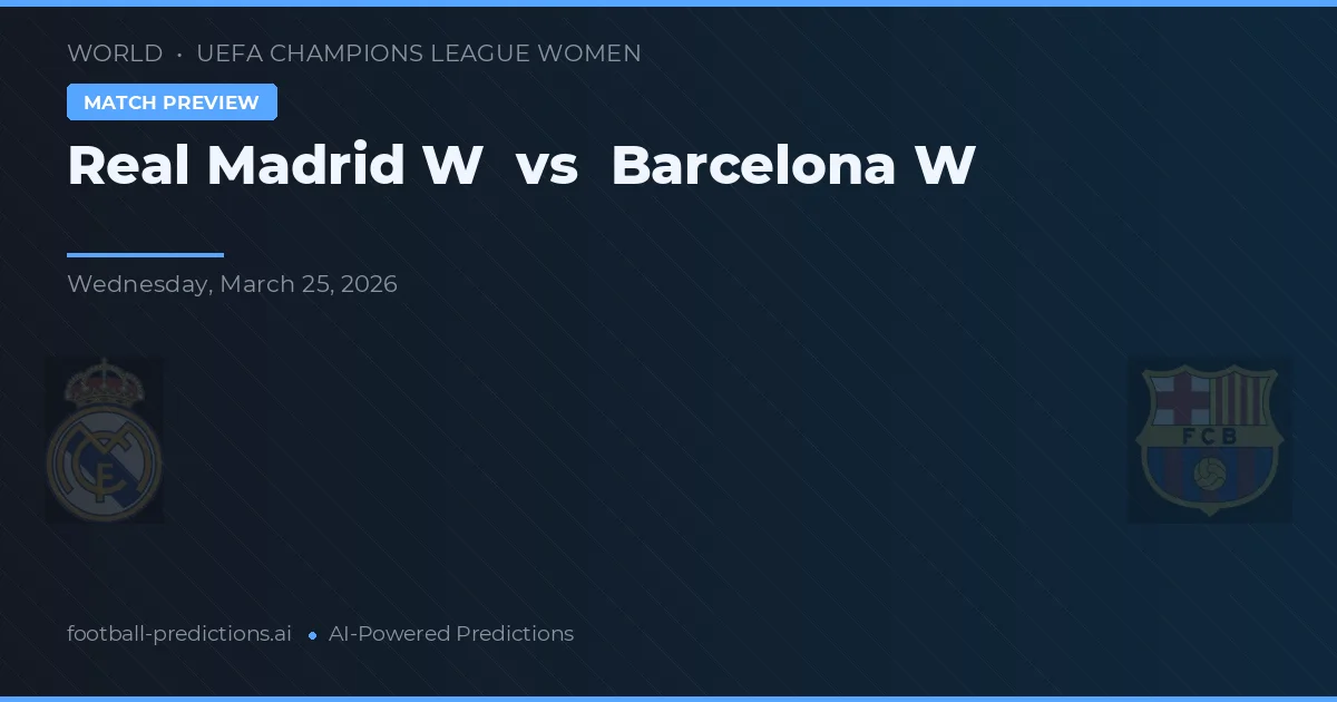 Real Madrid W vs Barcelona W — matchtips och förhandstitt