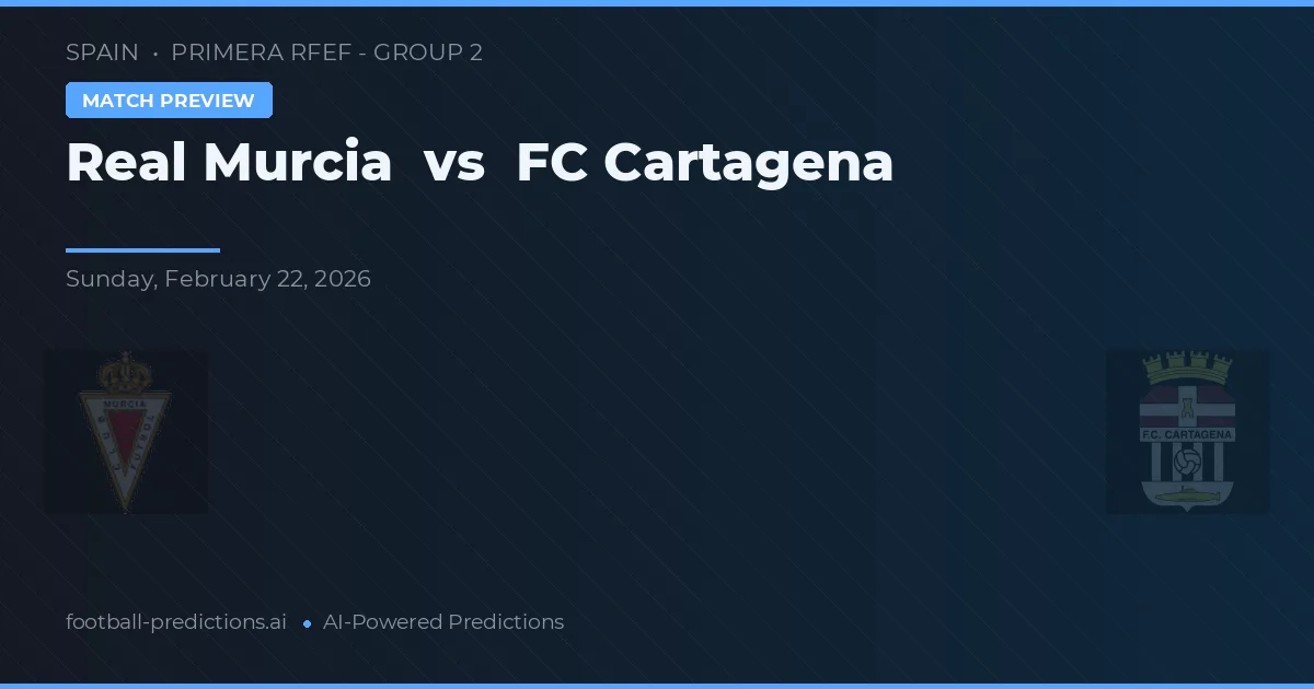 Real Murcia vs FC Cartagena — matchtips och förhandstitt