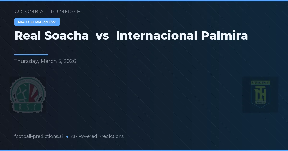 Real Soacha vs Internacional Palmira — matchtips och förhandstitt