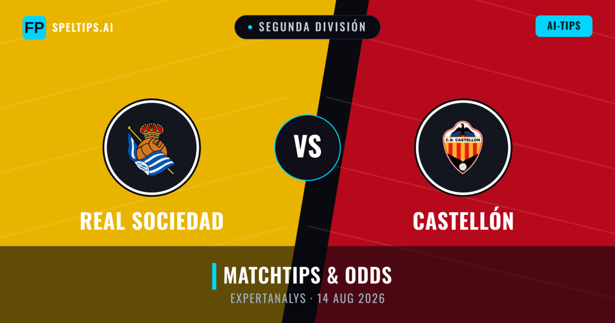 Real Sociedad vs Castellón — matchtips och förhandstitt