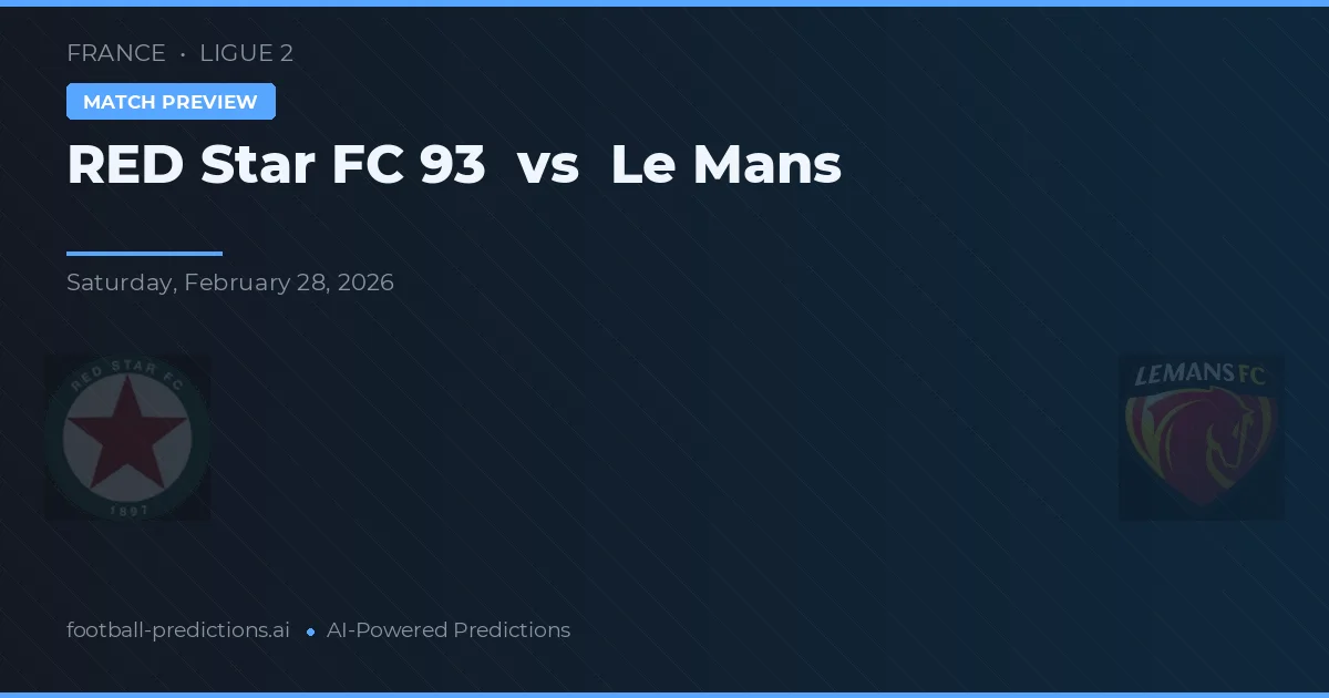 RED Star FC 93 vs Le Mans — matchtips och förhandstitt