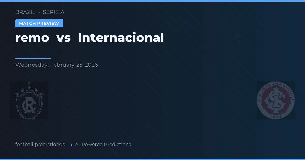 Remo vs Internacional — matchtips och förhandstitt