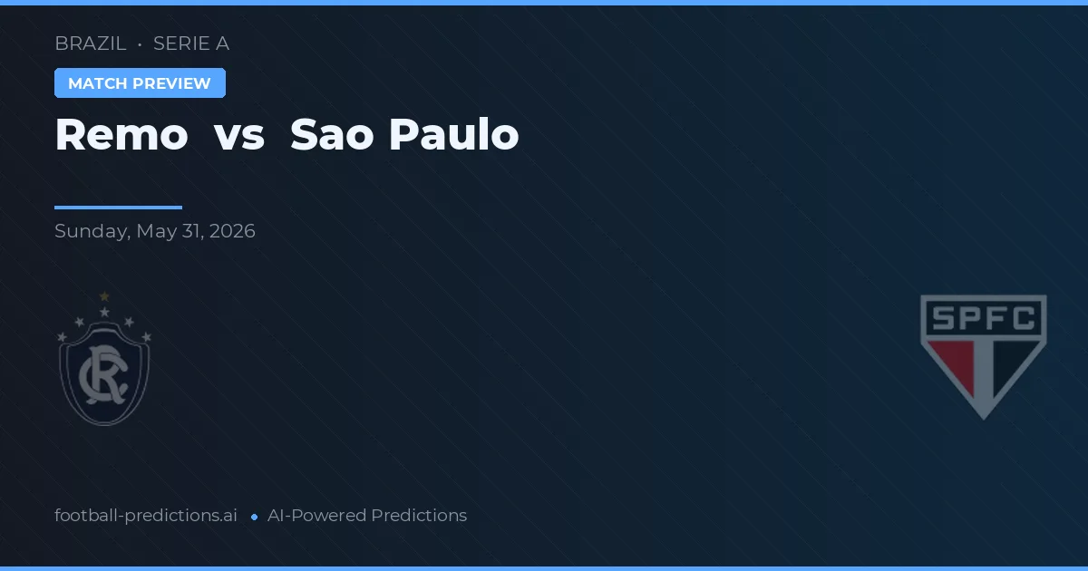 Remo vs São Paulo — matchtips och förhandstitt