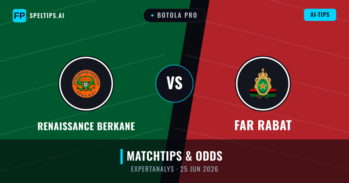 Renaissance Berkane vs FAR Rabat — matchtips och förhandstitt