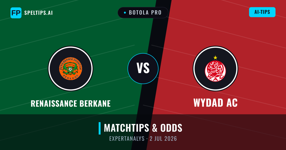 Renaissance Berkane vs Wydad AC — matchtips och förhandstitt