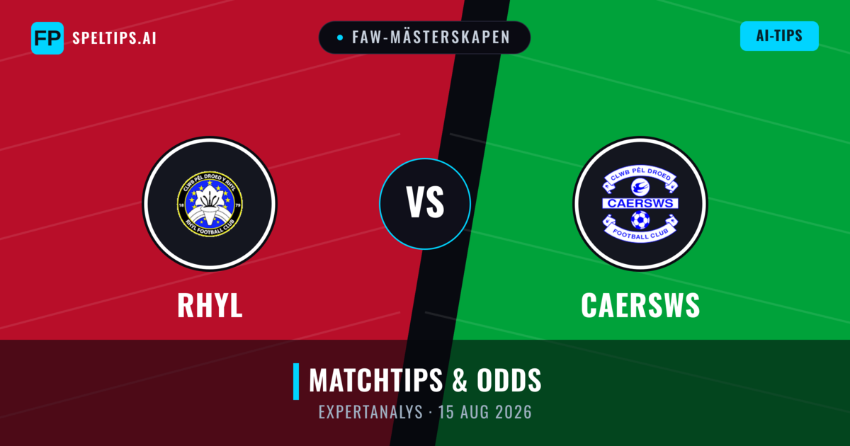 Rhyl vs Caersws — matchtips och förhandstitt