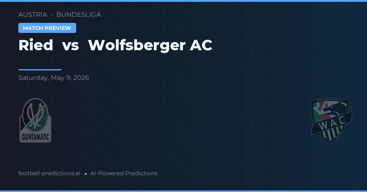 Ried vs Wolfsberger AC — matchtips och förhandstitt