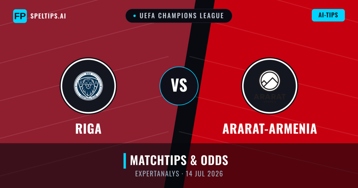 Riga vs Ararat-Armenia — matchtips och förhandstitt