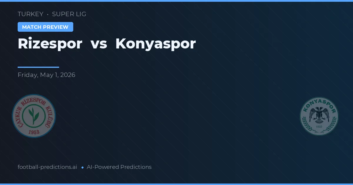 Rizespor vs Konyaspor — matchtips och förhandstitt