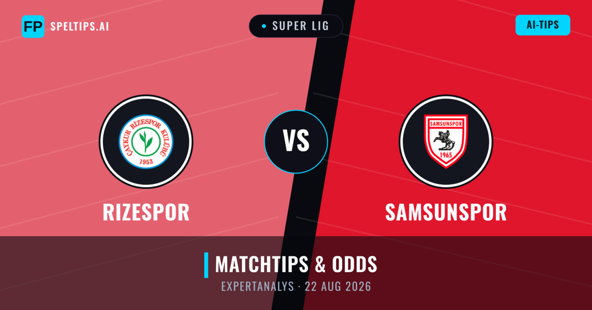 Rizespor vs Samsunspor — matchtips och förhandstitt
