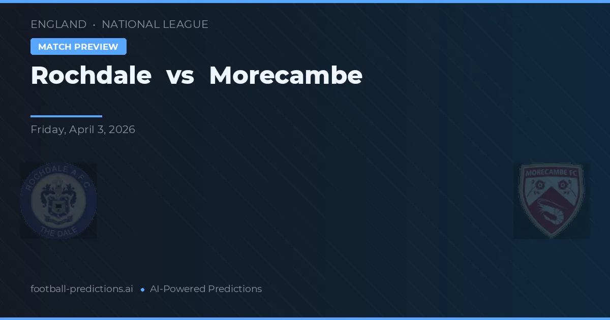 Rochdale vs Morecambe — matchtips och förhandstitt