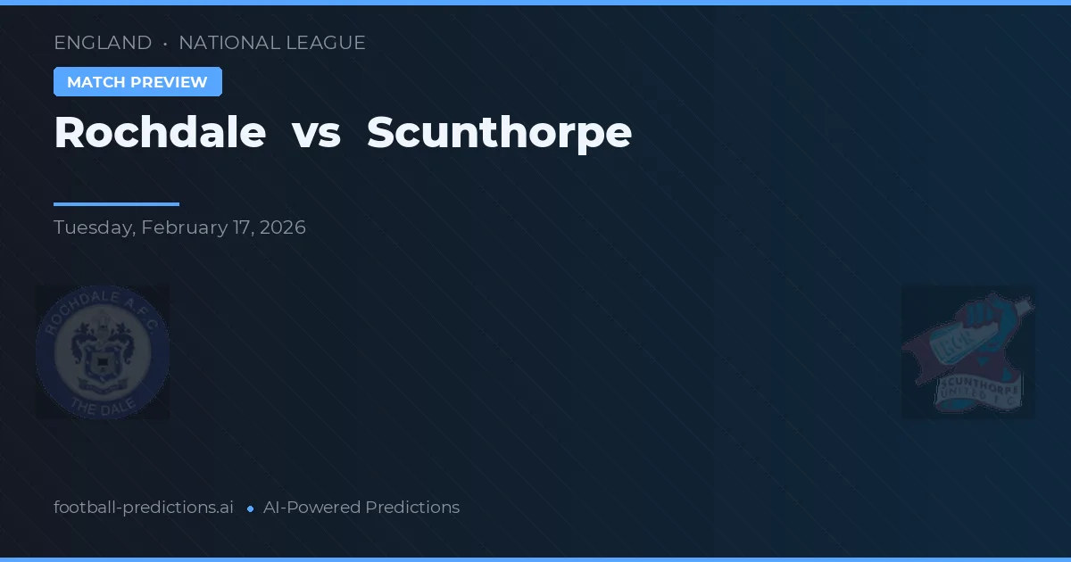 Rochdale vs Scunthorpe — matchtips och förhandstitt