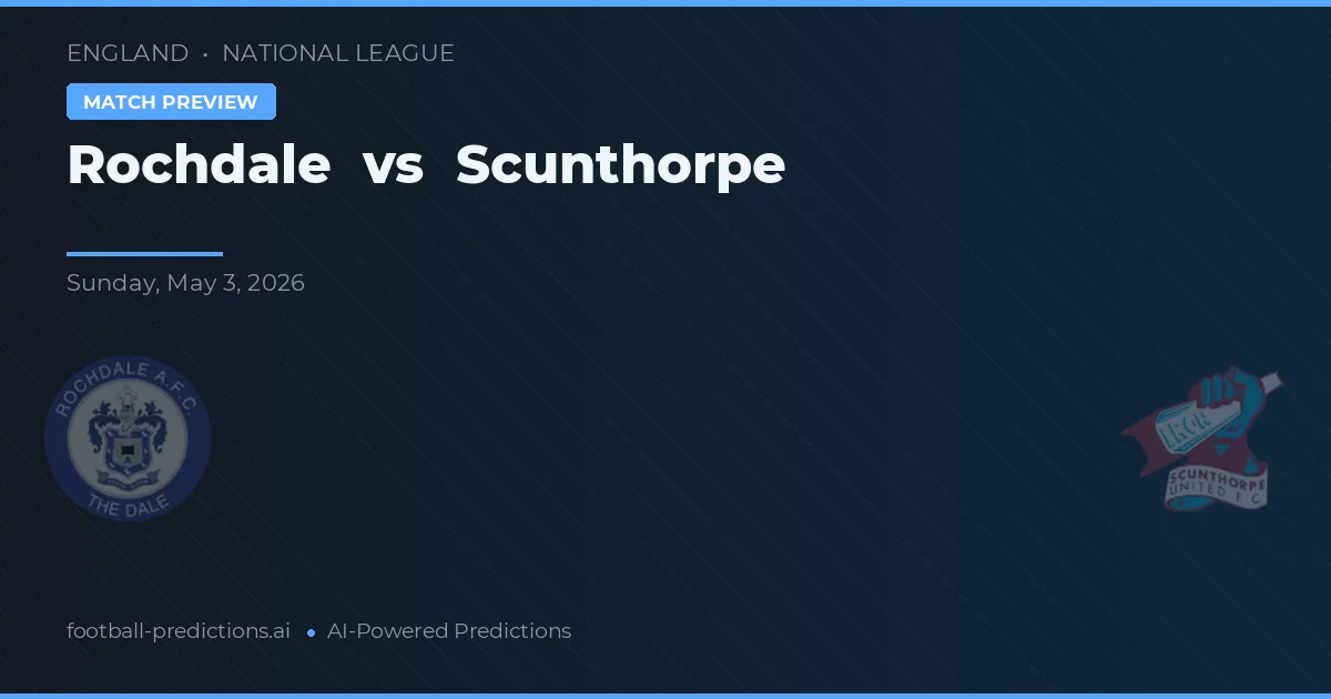 Rochdale vs Scunthorpe — matchtips och förhandstitt