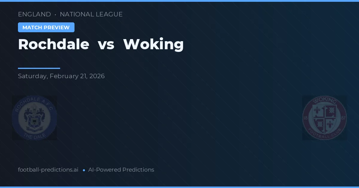 Rochdale vs Woking — matchtips och förhandstitt