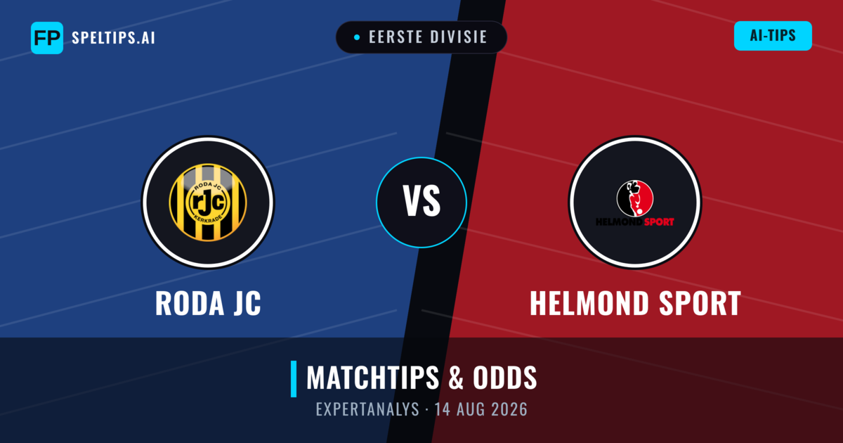 Roda JC vs Helmond Sport — matchtips och förhandstitt
