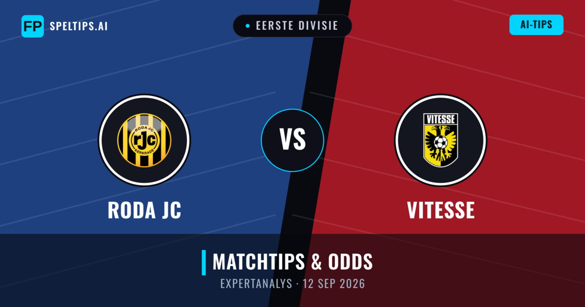 Roda JC vs Vitesse — matchtips och förhandstitt