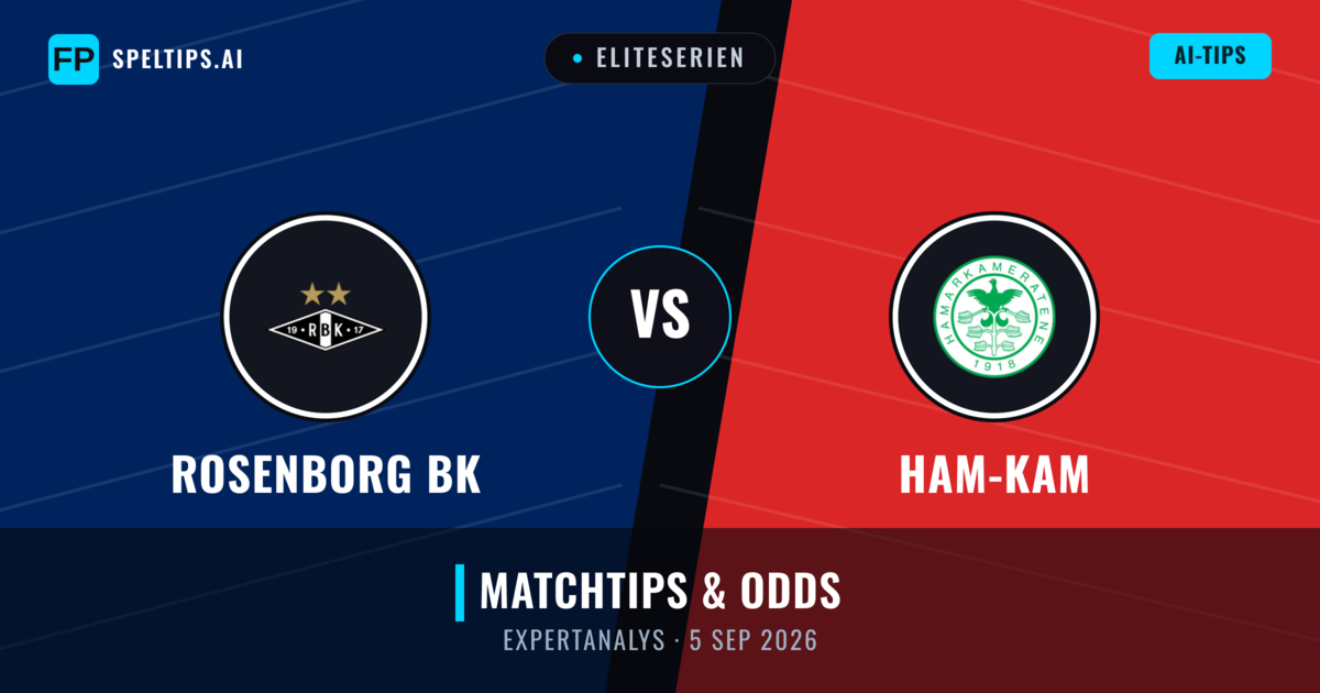 Rosenborg BK vs Ham-Kam — matchtips och förhandstitt