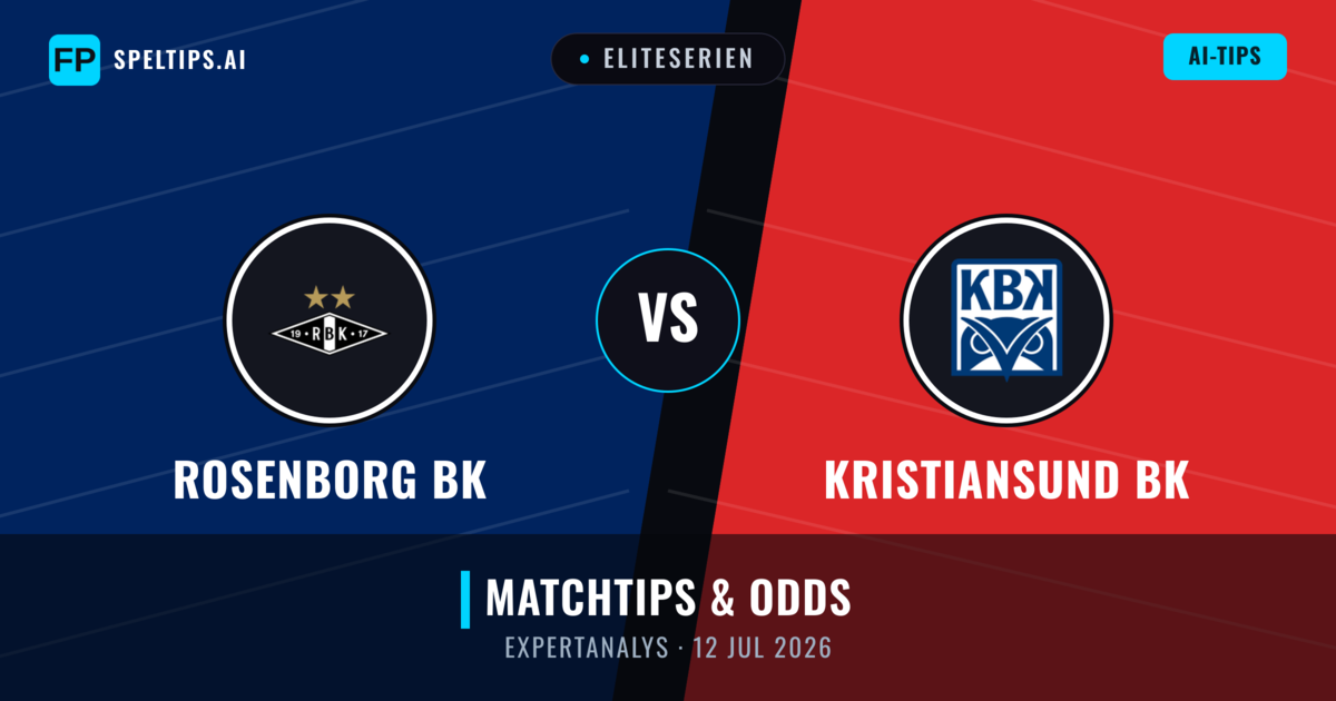Rosenborg BK vs Kristiansund BK — matchtips och förhandstitt