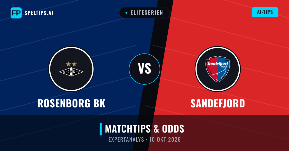 Rosenborg BK vs Sandefjord — matchtips och förhandstitt