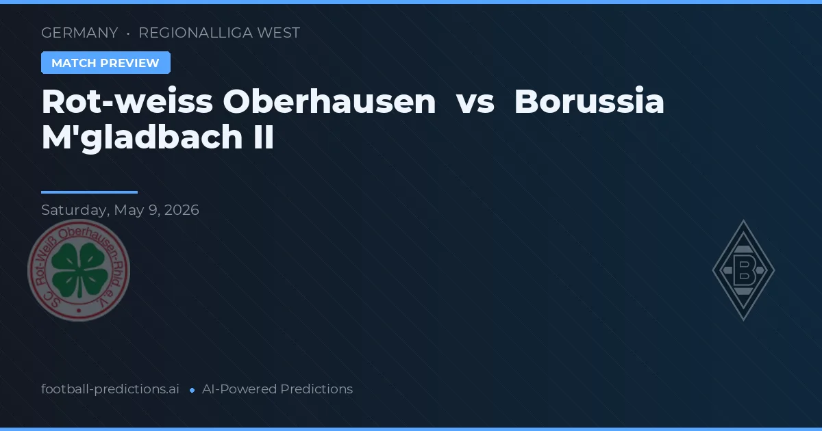 Rot-weiss Oberhausen vs Borussia M'gladbach II — matchtips och förhandstitt
