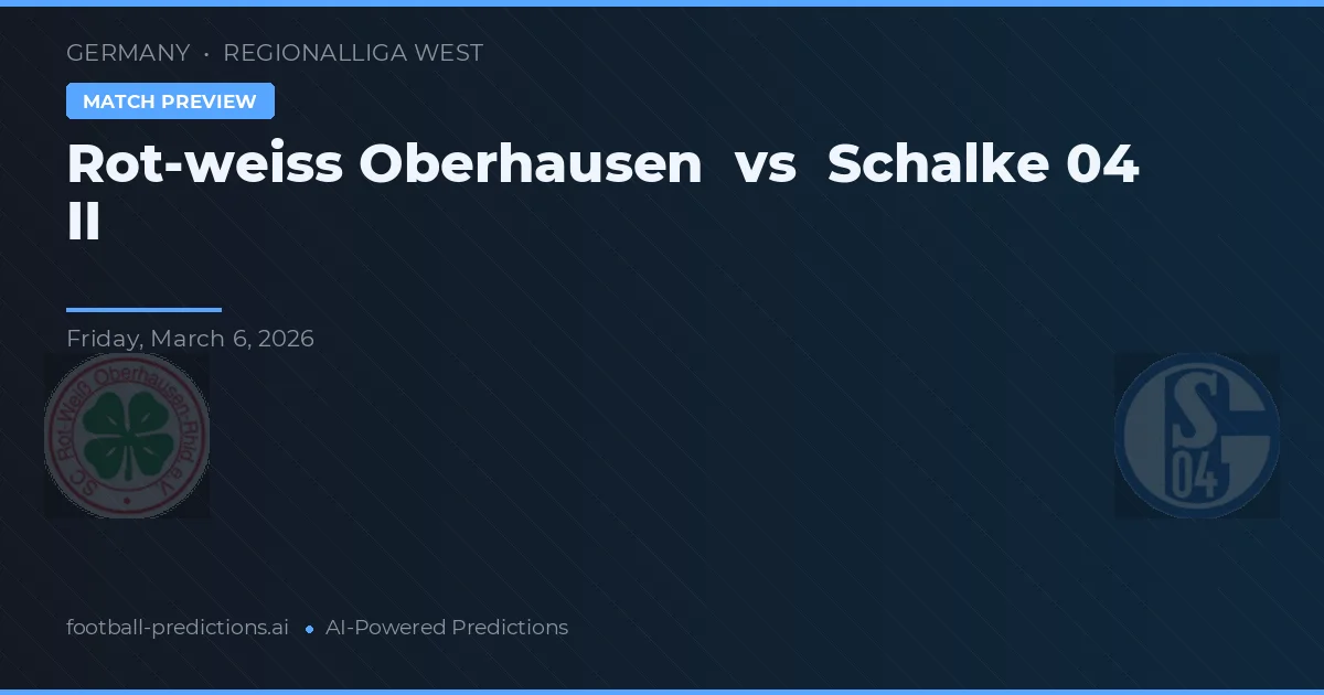 Rot-weiss Oberhausen vs Schalke 04 II — matchtips och förhandstitt