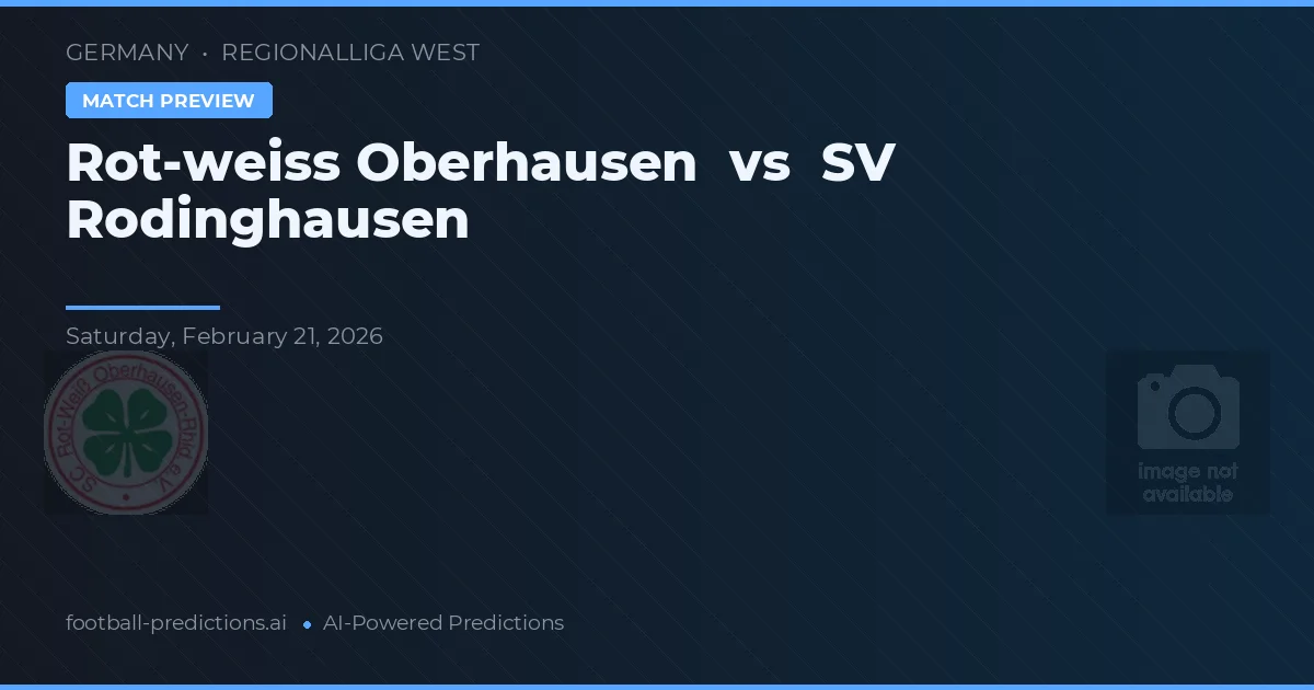 Rot-weiss Oberhausen vs SV Rodinghausen — matchtips och förhandstitt