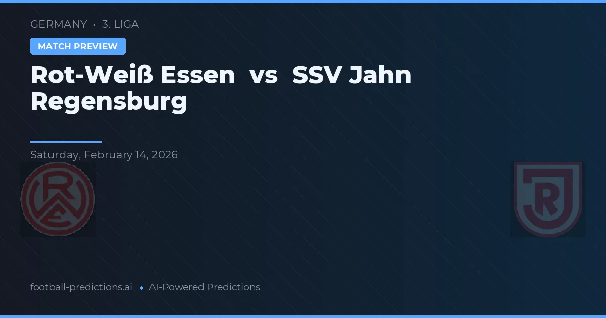 Rot-Weiß Essen vs SSV Jahn Regensburg — matchtips och förhandstitt