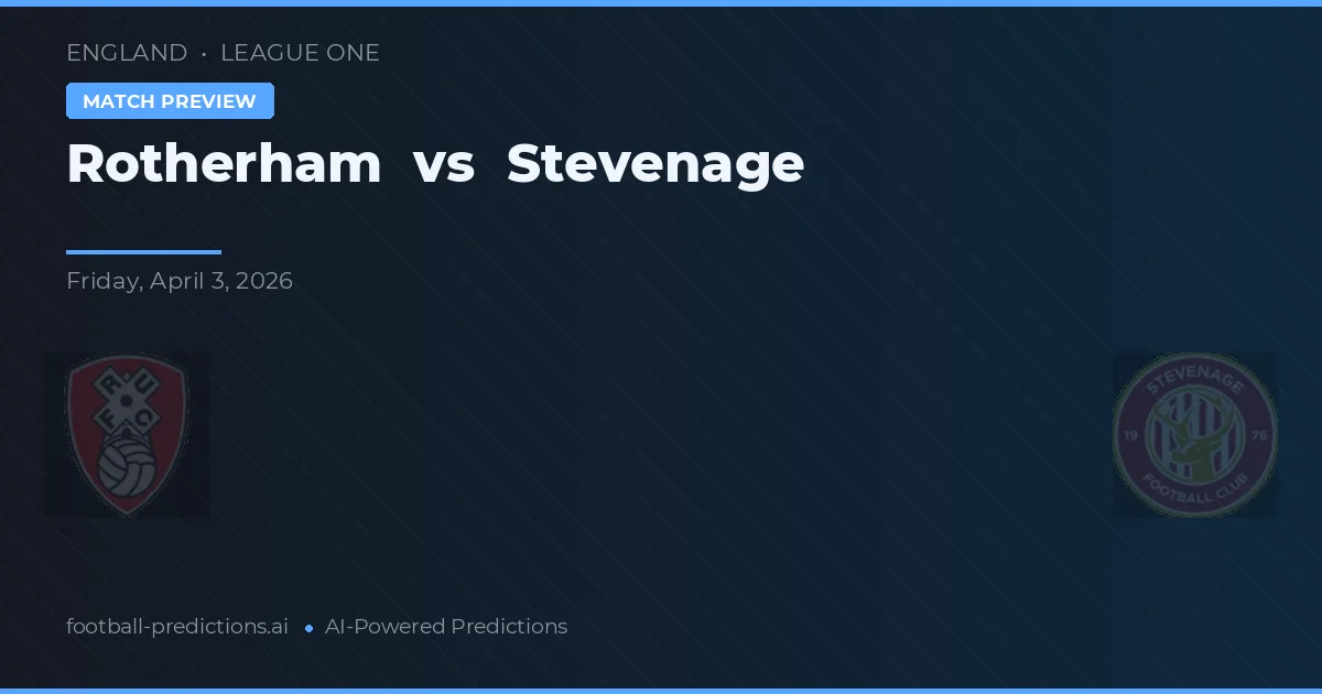 Rotherham vs Stevenage — matchtips och förhandstitt