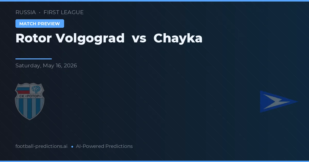 Rotor Volgograd vs Chayka — matchtips och förhandstitt