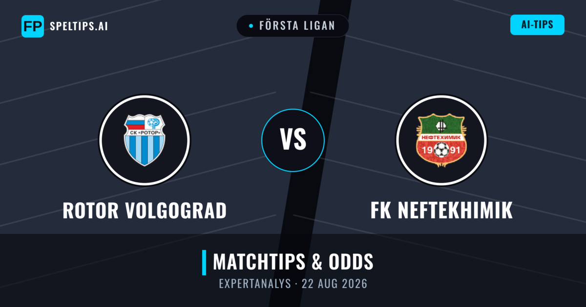 Rotor Volgograd vs FK Neftekhimik — matchtips och förhandstitt