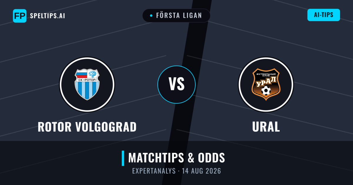 Rotor Volgograd vs Ural — matchtips och förhandstitt