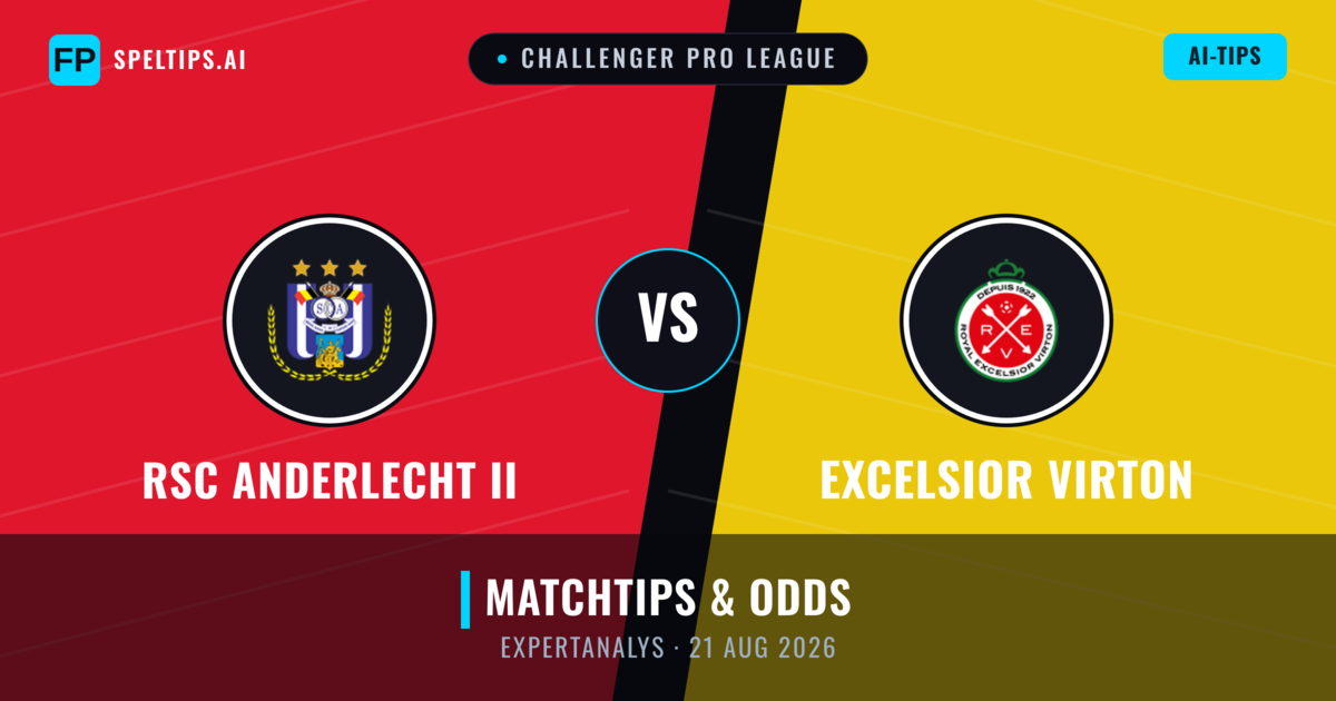 RSC Anderlecht II vs Excelsior Virton — matchtips och förhandstitt