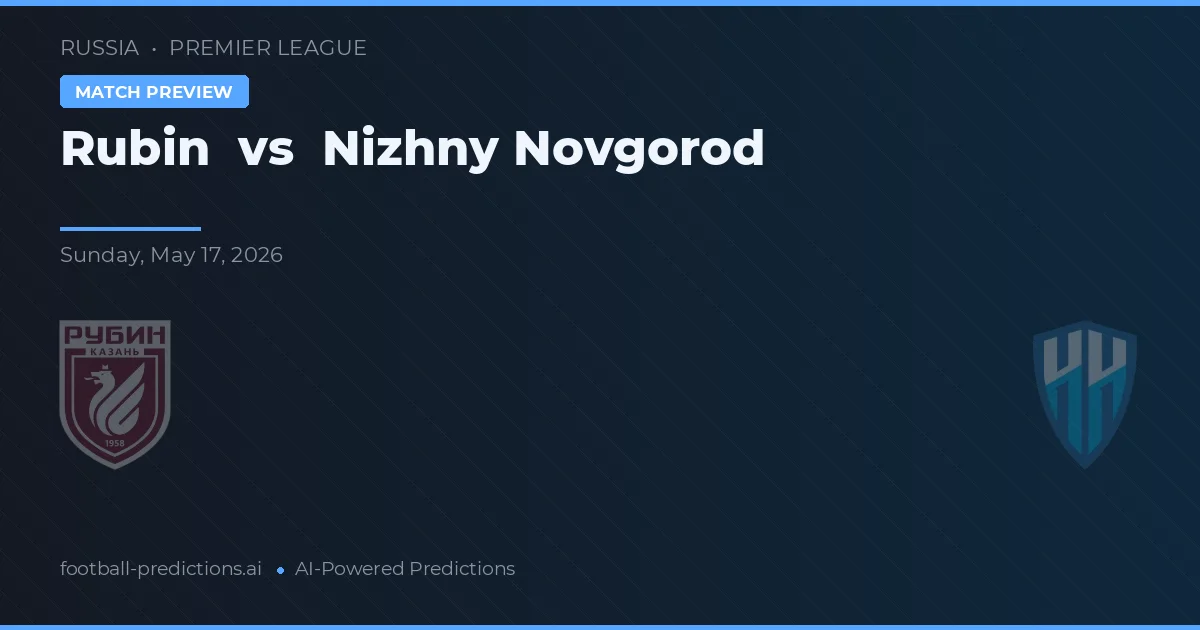 Rubin vs Nizhny Novgorod — matchtips och förhandstitt