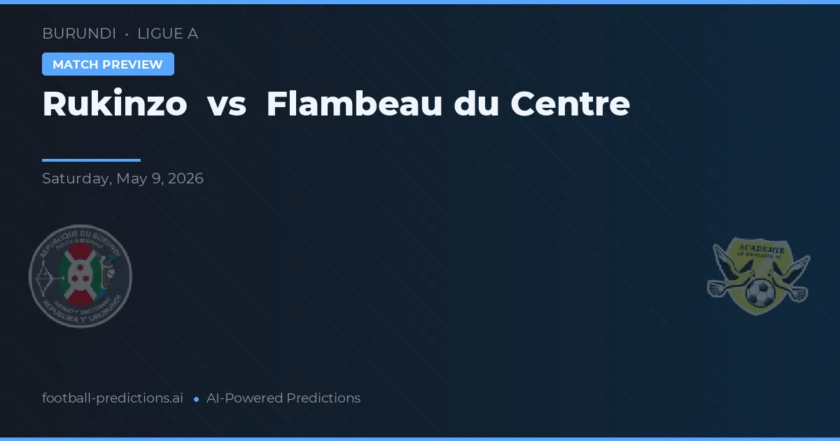 Rukinzo vs Flambeau du Centre — matchtips och förhandstitt