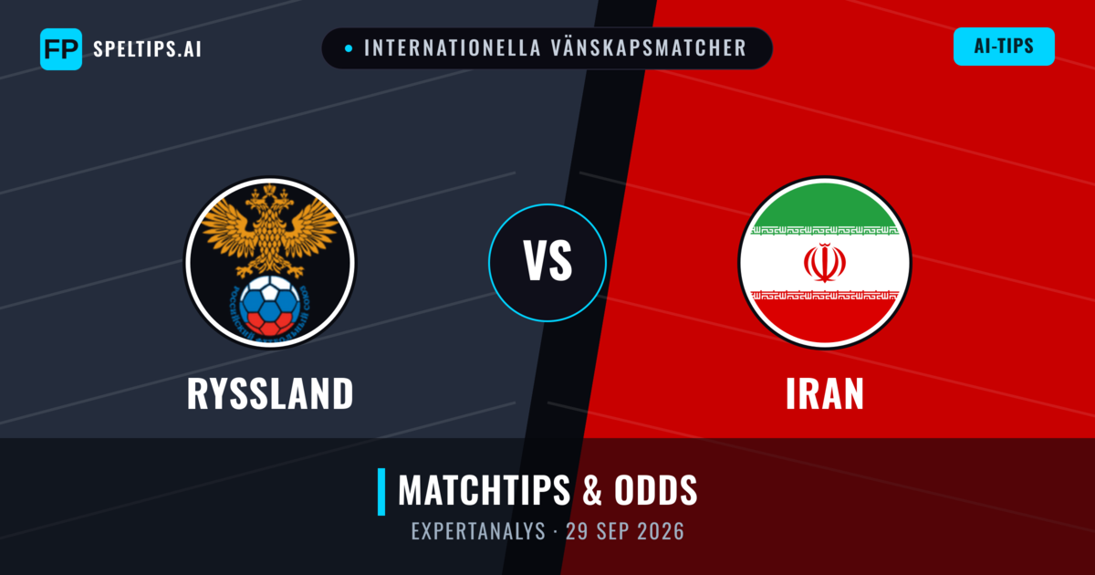 Ryssland vs Iran — matchtips och förhandstitt