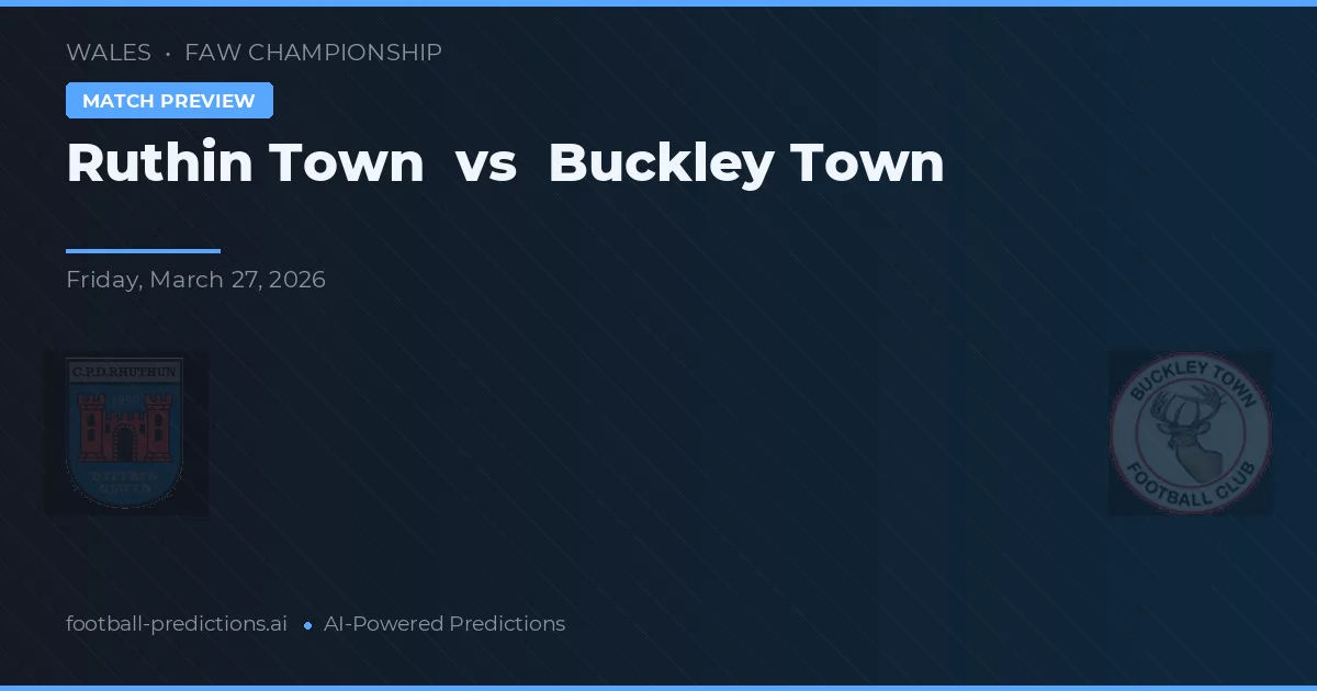 Ruthin Town vs Buckley Town — matchtips och förhandstitt