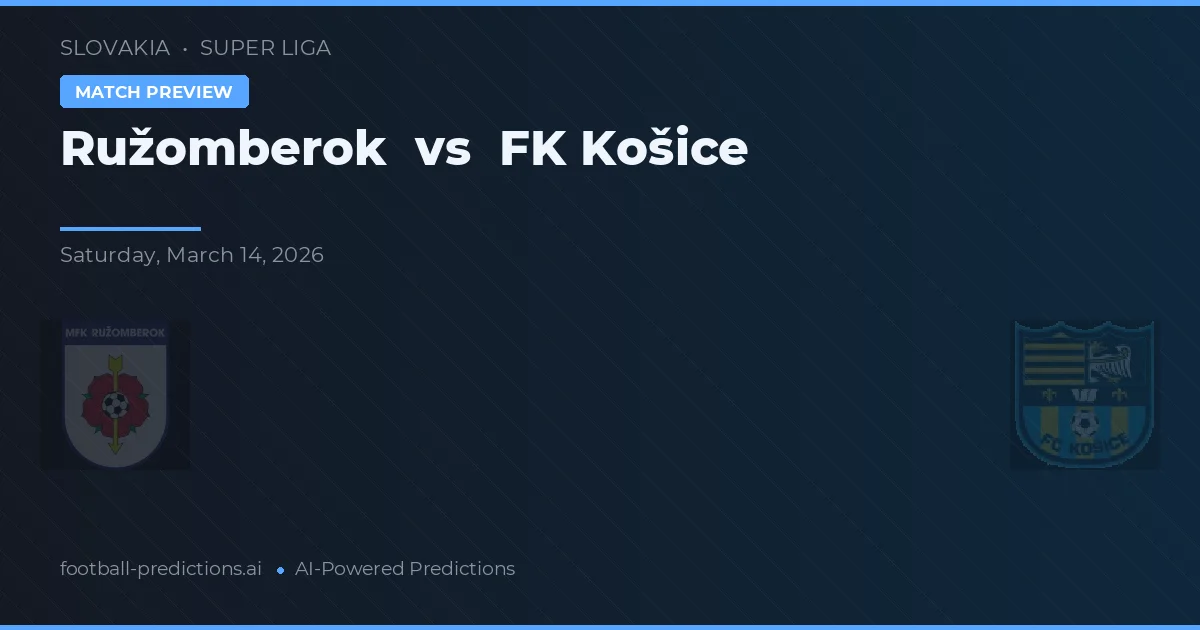 Ružomberok vs FK Košice — matchtips och förhandstitt