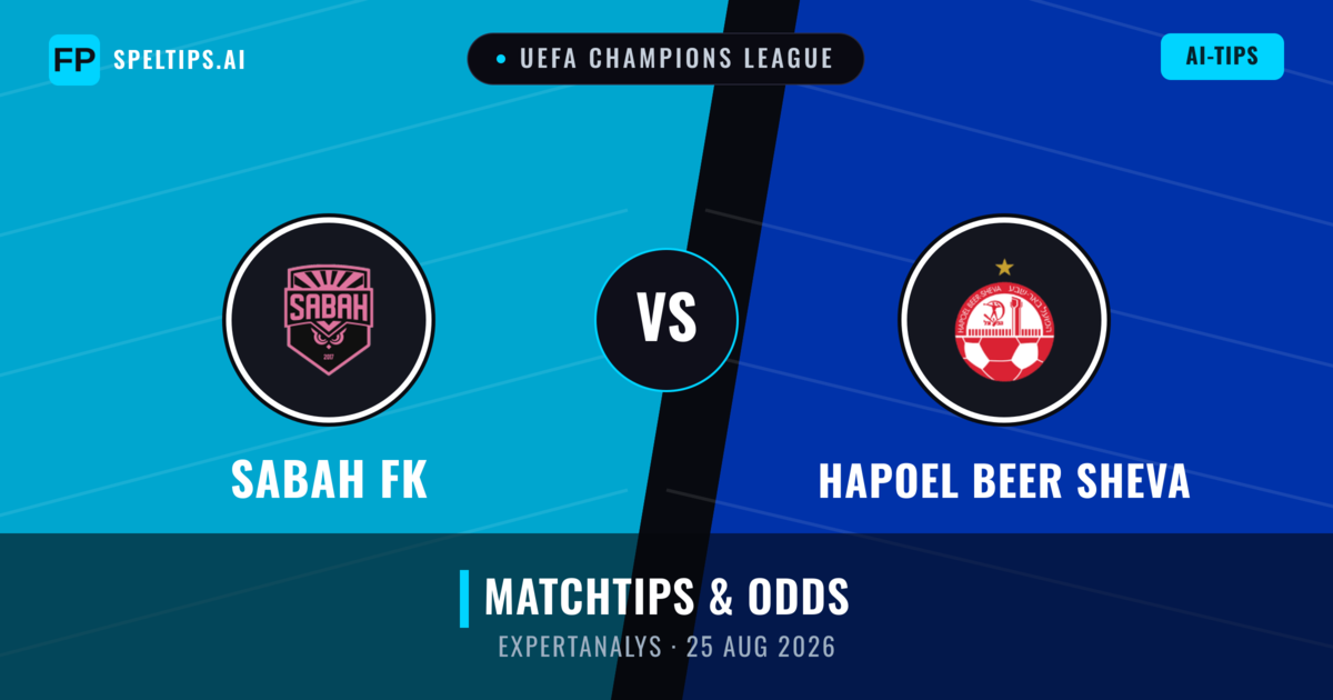 Sabah FK vs Hapoel Beer Sheva — matchtips och förhandstitt