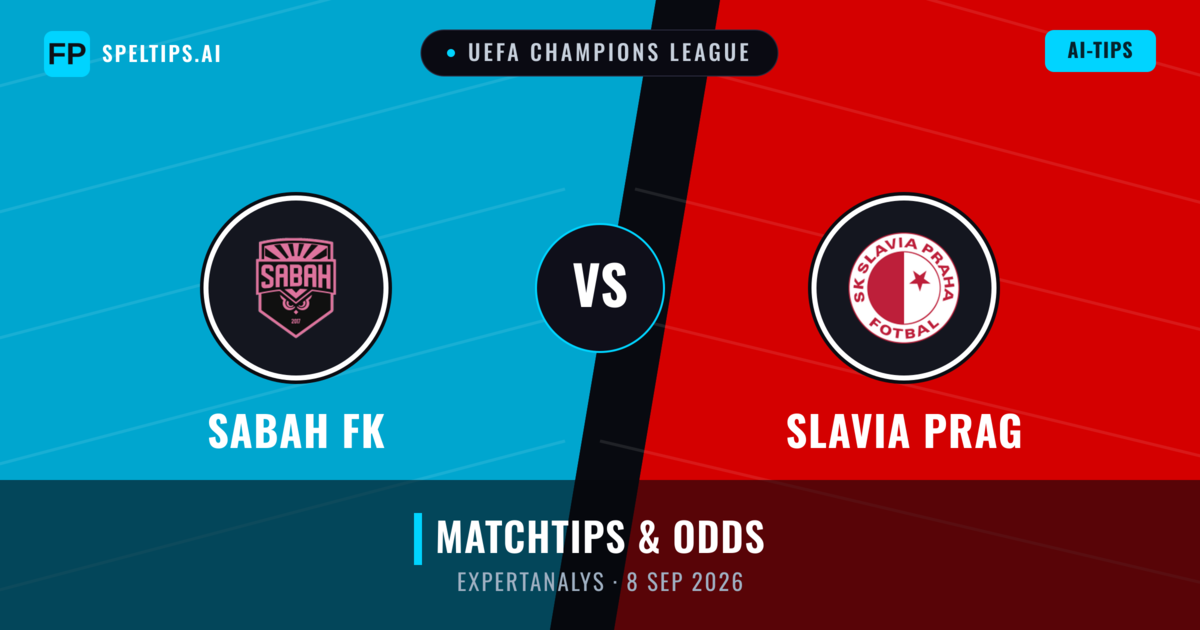 Sabah FK vs Slavia Prag — matchtips och förhandstitt