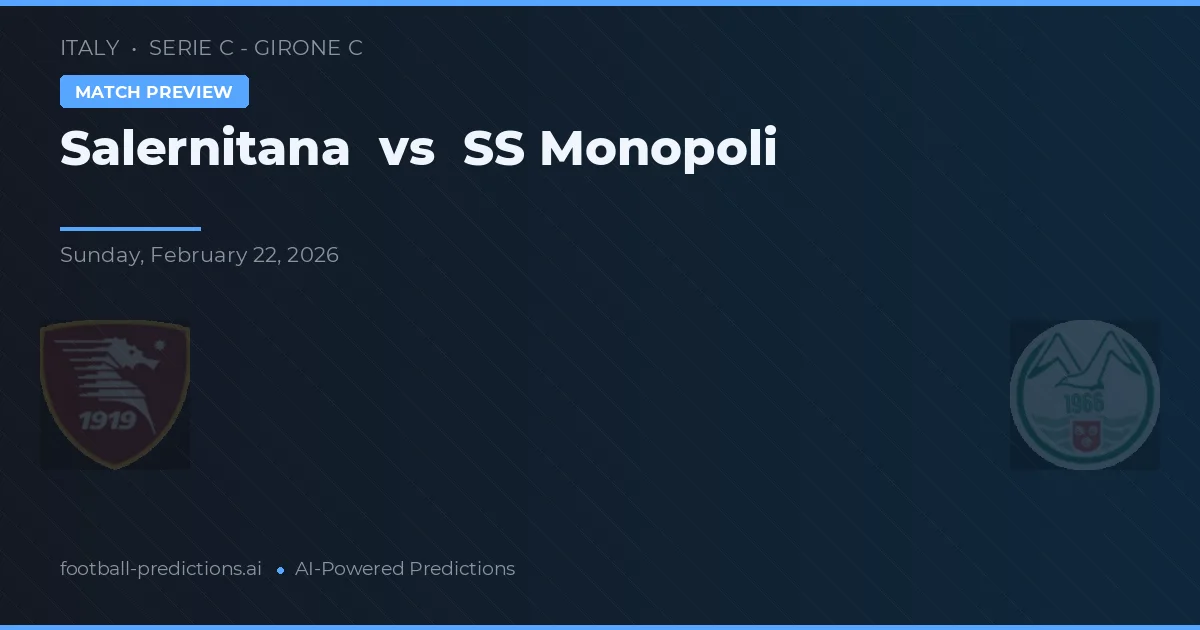 Salernitana vs SS Monopoli — matchtips och förhandstitt