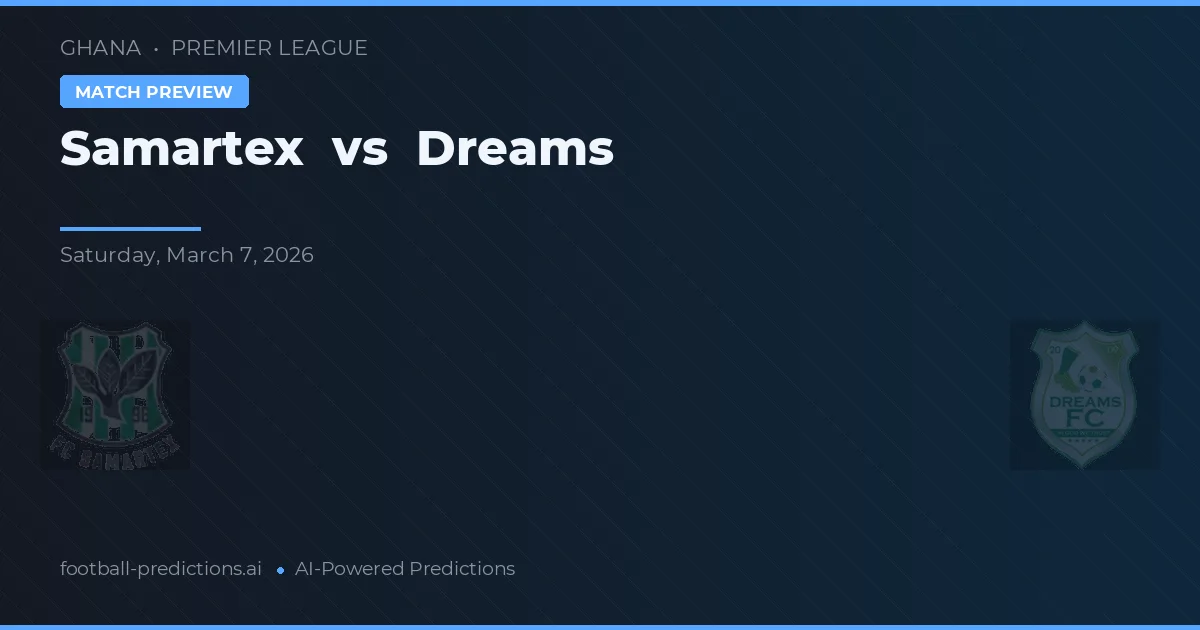 Samartex vs Dreams — matchtips och förhandstitt
