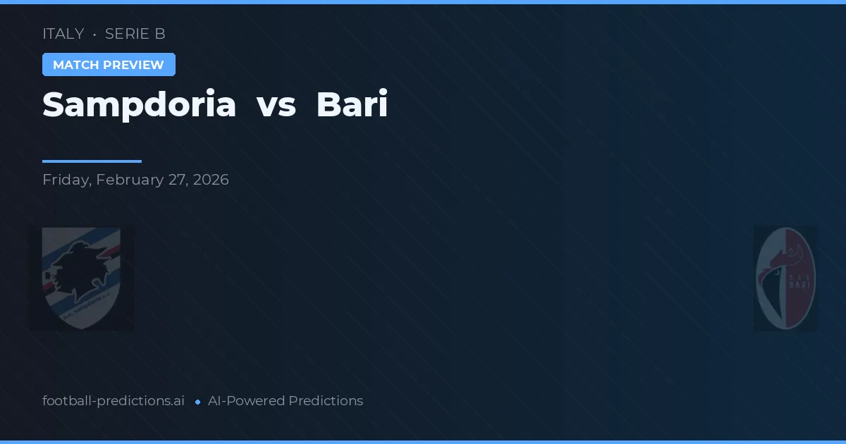 Sampdoria vs Bari — matchtips och förhandstitt