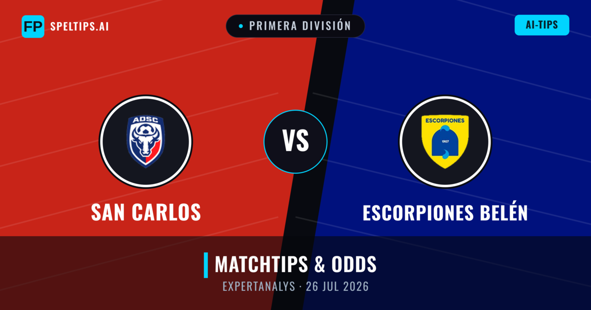 San Carlos vs Escorpiones Belén — matchtips och förhandstitt