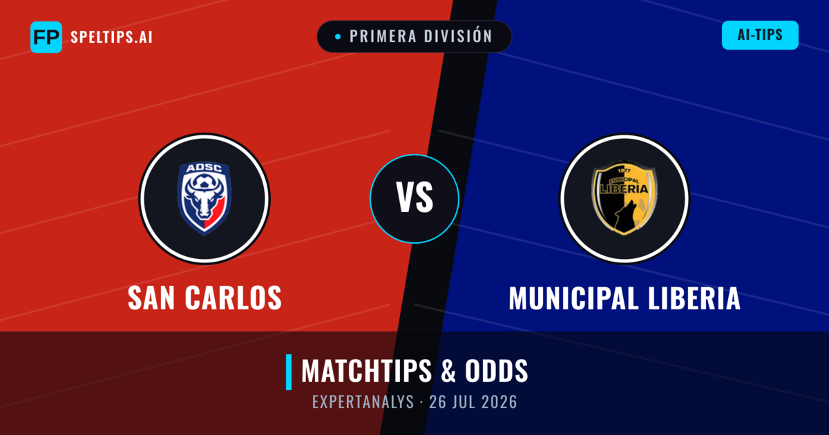 San Carlos vs Municipal Liberia — matchtips och förhandstitt